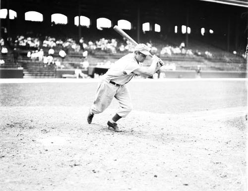 Jimmie Foxx Batting glass plate negative, between 1931 and 1935