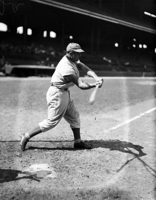 Jimmie Foxx Batting glass plate negative, between 1931 and 1935