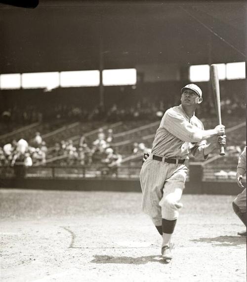 Sam Bohne Batting glass plate negative, between 1921 and 1926