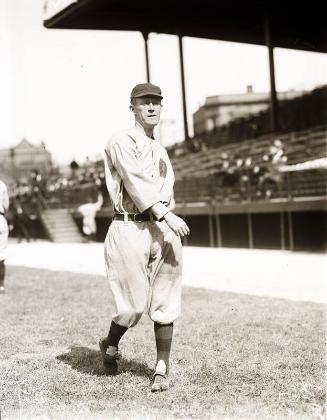 Johnny Evers glass plate negative, between 1916 and 1917