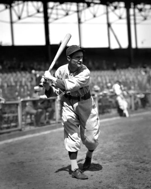 Lloyd Waner with Bat digital image, 1936