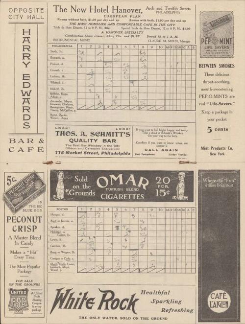 Philadelphia Phillies World Series program, 1915 October 08