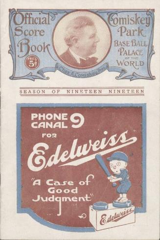 Chicago White Sox World Series program, 1919 October 03