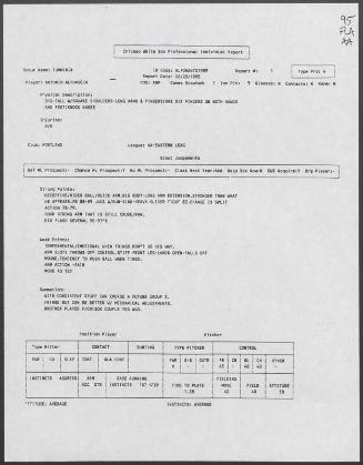 Antonio Alfonseca scouting report, 1995 June 29