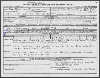 Moises Alou scouting report, 1990 July 30