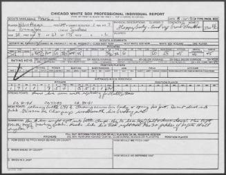 Wilson Alvarez scouting report, 1990 August 12