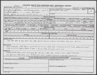 Wilson Alvarez scouting report, 1990 August 07