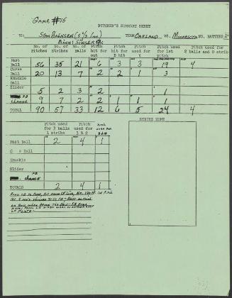 Stan Bahnsen scouting report, 1976 September 05