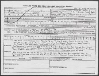 Kim Batiste scouting report, 1990 July 09