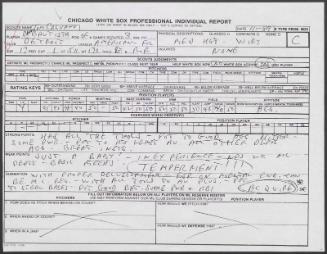 Danny Bautista scouting report, 1989 November