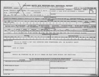 Freddie Benavides scouting report, 1990 June 30