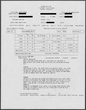 Lance Berkman scouting report, 1997 February 23