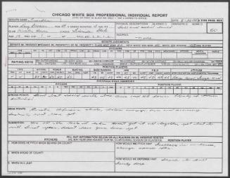 Greg Blosser scouting report, 1989 August 25