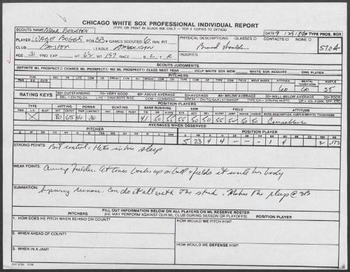 Wade Boggs scouting report, 1989 September 29