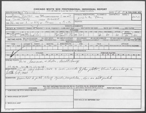 Rod Bolton scouting report, 1990 August 15