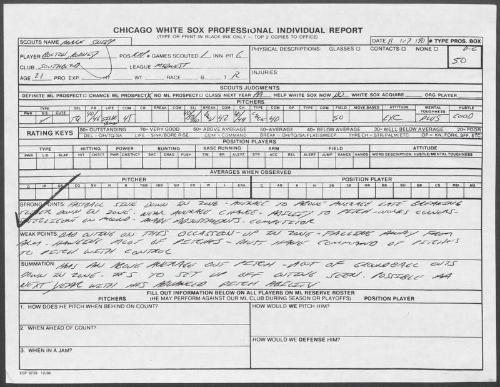 Rod Bolton scouting report, 1990 August 17