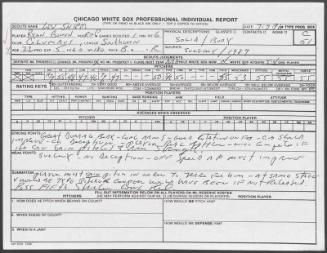 Ryan Bowen scouting report, 1990 July 07