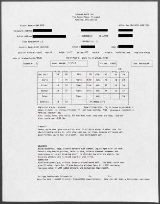 Jason Boyd scouting report, 1994 April 17