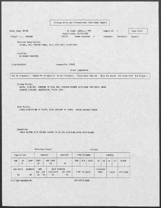 J.J. Johnson scouting report, 1995 July 19