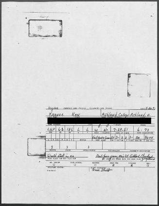 Ken Kravec scouting report, 1973 May 20