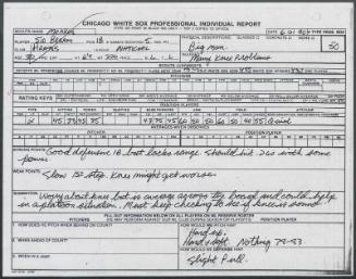 Sid Bream scouting report, 1990 June 21