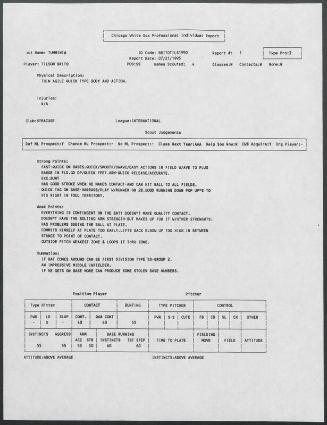 Tilson Brito scouting report, 1995 July 21