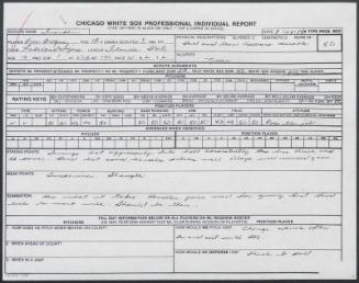 Rico Brogna scouting report, 1989 August 25