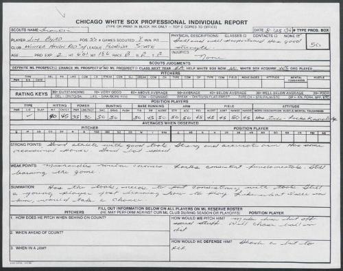 Jim Byrd scouting report, 1989 August 25