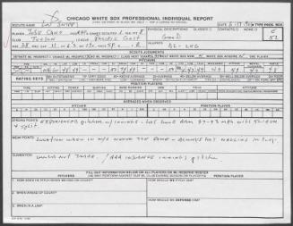 Jose Cano scouting report, 1990 June 17