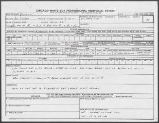 Joe Carter scouting report, 1989 July 01