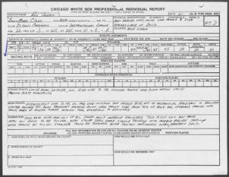 Mark Clark scouting report, 1990 October