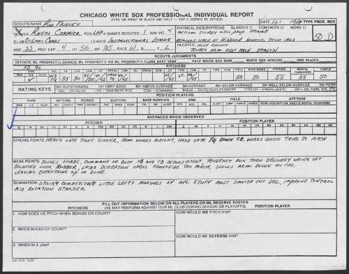 Rheal Cormier scouting report, 1990 October