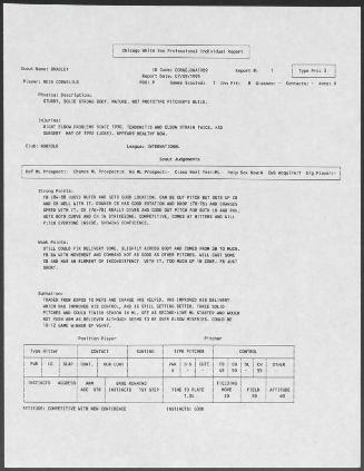 Reid Cornelius scouting report, 1995 July 09