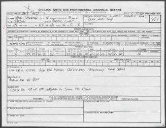 Mark Davidson scouting report, 1990 June 17