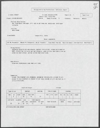 Wilson Delgado scouting report, 1995 October 01