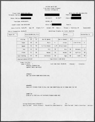 David Dellucci scouting report, 1994 March 30