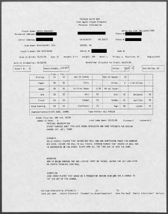 David Dellucci scouting report, 1995 March 22