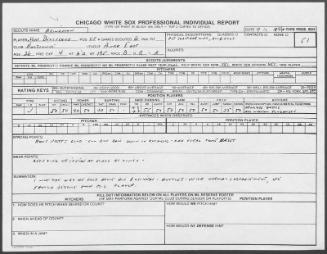 Mike Devereaux scouting report, 1989 July 01