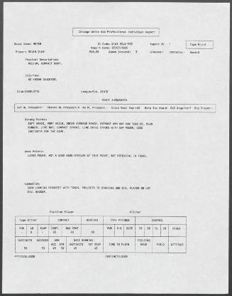 Edwin Diaz scouting report, 1995 July 07