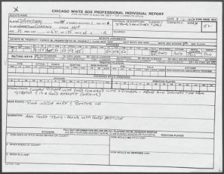 Jerry Dipoto scouting report, 1989 September 02