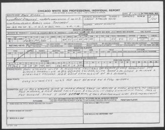 Brian Drahman scouting report, 1990 August 10