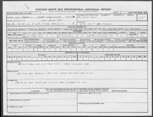 John Farrell scouting report, 1989 July 01