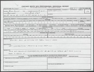 Steve Finley scouting report, 1989 July 01