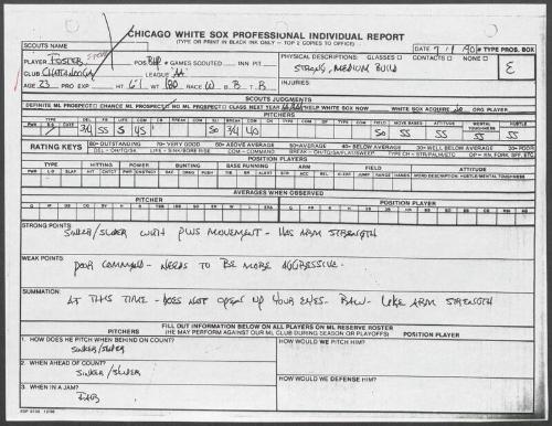 Steve Foster scouting report, 1990 July 01