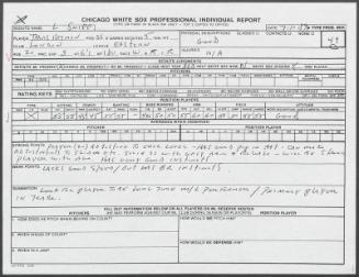 Travis Fryman scouting report, 1989 July 10