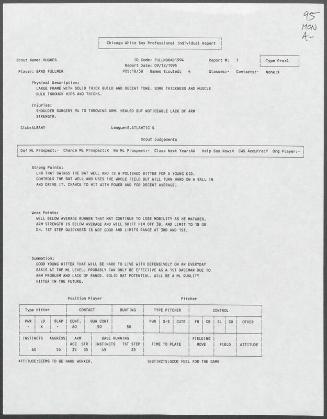 Brad Fullmer scouting report, 1995 September 12