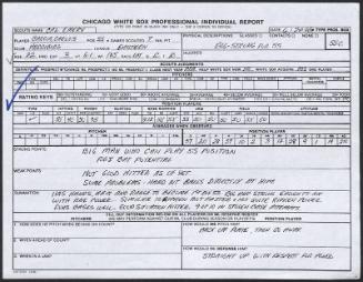 Carlos Garcia scouting report, 1990 June 24