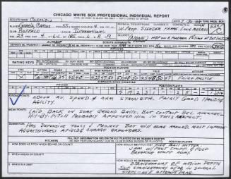 Carlos Garcia scouting report, 1990 July 30