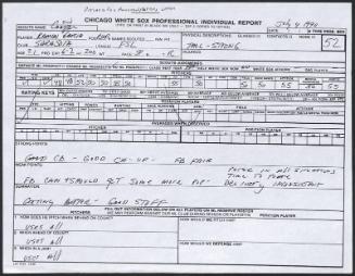 Ramon Garcia scouting report, 1990 July 04