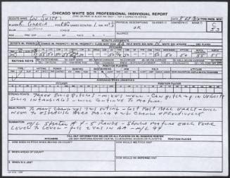 Ramon Garcia scouting report, 1990 August 29